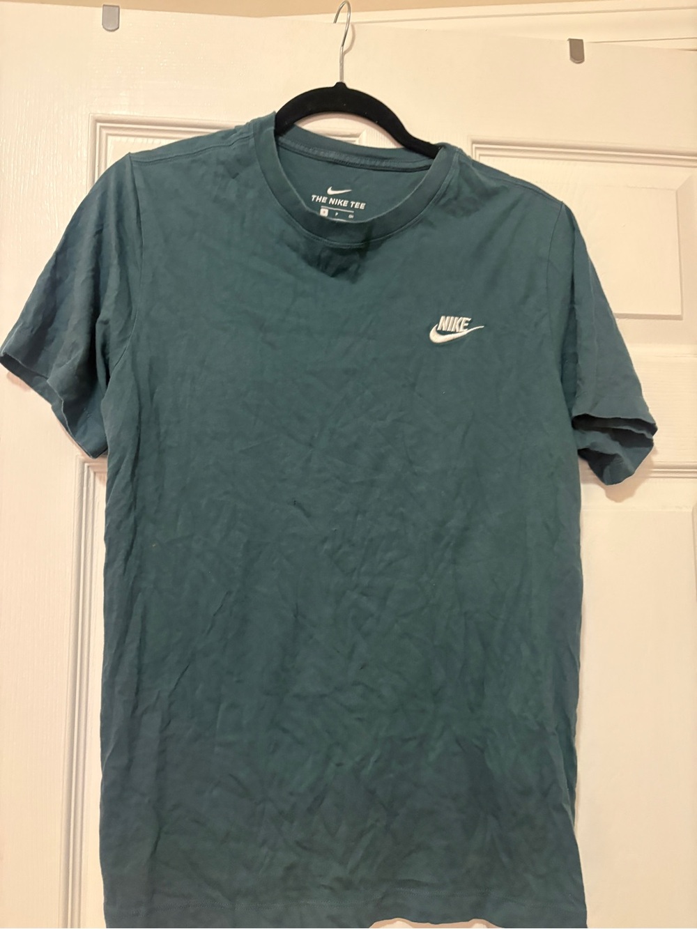 Nike Teal Short-Sleeve Crewneck T-Shirt with White Logo